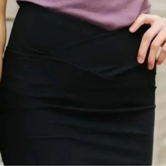 ZYIA Active Black Reve Crossover Ribbed Pencil Skirt Size S - Picture 3 of 10